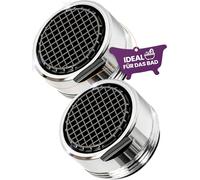 M. ROSENFELD HOME 2 pz regolatore rubinetto rubinetto anticalcare M24 accessori per bagno in acciaio inox e ABS, filtro rubinetto 24 mm, prodotto in Italia
