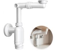 M. ROSENFELD HOME Sifone salvaspazio per lavabo, piatto, G 1 1/4 x 32-40 mm