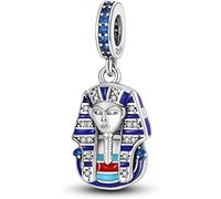 M&S - Ciondolo a forma di faraone egiziano, in argento Sterling 925, compatibile con braccialetti Pandora e europei