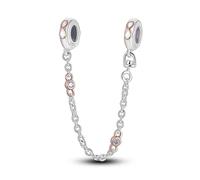 M&S - Fermacatena di sicurezza a forma di zampa di cane, in argento Sterling 925, compatibile con braccialetti Pandora Moments e braccialetti europei, 10mm x 10mm x 3mm, Metallo