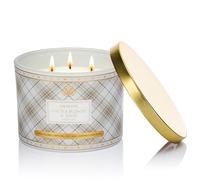 M&SENSE 330g Luxury Candela alla Soia Profumata Fior Di Cacto E Salvia|3 Stoppini Cotone 65H, Aromaterapia Non Tossica, Barattolo Vetro Rigato Vintage, Regalo Donna Compleanno/Mamma Gift