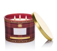 M&SENSE 330g Luxury Candela alla Soia Profumata Tè Inglese|3 Stoppini Cotone 65H, Aromaterapia Non Tossica, Barattolo Vetro Rigato Vintage, Regalo Donna Compleanno/Mamma Gift