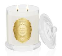 M&SENSE 360g Candele Profumate Gardenia Bianca, 60 Ore di Lunga Durata, Vasetto in Vetro Non Tossico con Coperchio, Aromaterapia per il Relax, Regalo di Lusso per Festa della Mamma per Donne