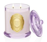 M&SENSE 360g Candele Profumate Lavanda Vaniglia, 60 Ore di Lunga Durata, Vasetto in Vetro Non Tossico con Coperchio, Aromaterapia per il Relax, Regalo di Lusso per Festa della Mamma per Donne