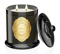 M&SENSE 360g Candele Profumate Santal, 60 Ore di Lunga Durata, Vasetto in Vetro Non Tossico con Coperchio, Aromaterapia per il Relax, Regalo di Lusso per Festa della Mamma per Donne