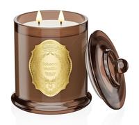 M&SENSE 360g Candele Profumate Tabacco Vaniglia, 60 Ore di Lunga Durata, Vasetto in Vetro Non Tossico con Coperchio, Aromaterapia per il Relax, Regalo di Lusso per Festa della Mamma per Donne