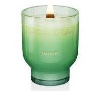 M&SENSE 470g Candela Profumata Arancia Rossa e Legno di Cedro con Stoppino Legno Scoppiettante - 95h Durata Cera Soia, Non Tossica Aromaterapia in Barattolo Vetro Affusolato, Regalo Lusso per Donne