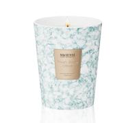 M&SENSE Candela Profumata Grande in Vetro 400g, Agrumi e Salvia Fresca, 75h Combustione & 3 Stoppini, Cera Soia Naturale, Aromaterapia Rilassante, Regalo Festa Mamma, Vaso Marmo Moderno, Home Scented