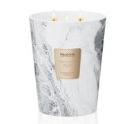 M&SENSE Candela Profumata Grande in Vetro 990g, Notte Estiva, 150h Combustione & 3 Stoppini, Cera Soia Naturale, Aromaterapia Rilassante, Regalo Festa Mamma, Vaso Marmo Moderno, Home Scented