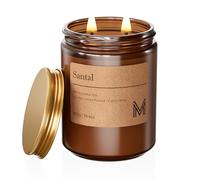 M&SENSE Candela Profumata Grandi 550g Eucalipto Menta, 110H Dura, Naturali Non Tossico Aromaterapia, Vintage Candele Bomboniere, Autunnali Regalo per Donna/Compleanni/Natale