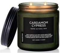 M&SENSE Candela Profumata in Cera di Soia con 2 Stoppini di Cotone - Pulita e non Tossica, Profumata Autunnale per le Feste, Fall Scented for Holiday