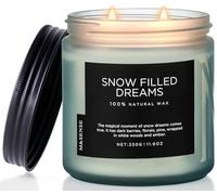 M&SENSE Candela profumata mora e pino, 330g, candela di cera di soia naturale, candela a lunga durata di 70 ore, candela di aromaterapia con 2 stoppini di cotone per la decorazione domestica