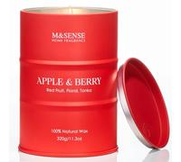 M&SENSE Candele ai frutti di mela per la casa profumate, candele naturali di soia per le vacanze da 70 ore a combustione lenta, non tossiche, candele profumate di frutta e fiori