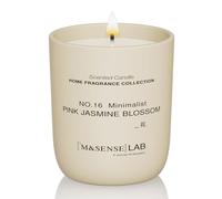 M&SENSE Candele alla Soia 150g in Vetro, Fiore di Gelsomino Rosa, 30H Combustione, Cera Soia Naturale Candela Non Tossico, Aromaterapia Relax, Regalo di Lusso Donne & Mamma