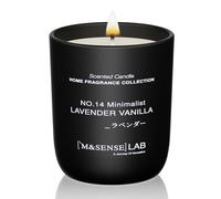M&SENSE Candele alla Soia 150g in Vetro, Lavanda e Vaniglia, 30H Combustione, Cera Soia Naturale Candela Non Tossico, Aromaterapia Relax, Regalo di Lusso Donne & Mamma