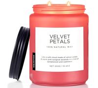 M&SENSE Candele di soia grandi Petali di Velluto profumate per la casa. Candela di soia naturale organica da 550 g. Durata 110 ore. Candela di lusso floreale fortemente profumata. Regalo per donne.