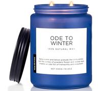 M&SENSE Candele di soia Ode to Winter fortemente profumate. Candela a 2 stoppini in barattolo da 550 g. Durata 110 ore. Candela di aromaterapia naturale organica alla lavanda e sandalo