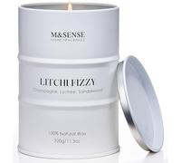 M&SENSE Candele di soia profumate al litchi 320g 70 ore di combustione a lunga durata candele estive per la decorazione della casa candele rilassanti per l'aromaterapia regali per donne madri