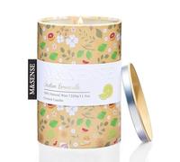 M&SENSE Candele Profumate al Limoncello Siciliano 320g, Candele Agrumate Energizzanti, Aroma Intenso 60 Ore, Cera Naturale, Idea Regalo per Cucina, Soggiorno, Casa, Bar, Atmosfera Mediterranea