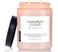 M&SENSE Candele profumate di soia Nuvola di Cashmere, Candela a 2 stoppini in barattolo da 550 g. Durata 110 ore, Candela profumata naturale organica per camera, cucina e decorazione domestica