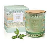 M&SENSE Candele profumate di soia Tè bianco e salvia, candele di primavera naturali non tossiche 210g 45 ore di combustione a lunga durata, regali di candele decorazione accogliente della stanza