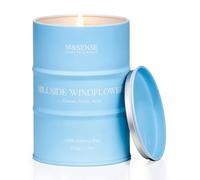 M&SENSE Candele profumate fiori di vento di collina di soia, candele naturali organiche a combustione pulita da 70 ore a lunga durata, candele rilassanti per aromaterapia MSTC0118S HillsideWindflowers