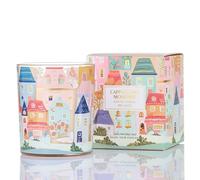 M&SENSE Candele profumate in vetro cappuccino Momente|290 g di soia naturale con 55 ore di durata, graffiti architettonici dipinti a mano, regalo per donne | Fragrance naturale per la casa