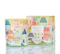 M&SENSE Candele profumate in vetro eucalipto bergamotto, 290 g, candela profumata di soia naturale con 55 ore, graffiti architettonici dipinti a mano, regalo per donne, fragrance naturale per la casa