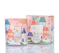 M&SENSE Candele profumate in vetro litchi peonia, 290 g, candela profumata di soia naturale con 55 ore, graffiti architettonici dipinti a mano, regalo per donne, fragrance naturale per la casa