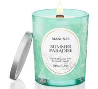 M&SENSE Candele Profumate Paradiso Estivo|510 g, Fino a 100 Ore di combustione, candele a lunga combustione con aroma fresco |regalo natale donna, eventi all’aperto e serate di relax