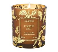 M&SENSE Candele Profumate Soia Noce di Caffè |230g, Profumo Torrefatto e Stimolante 42 Ore, Candela Profumata Naturale per Colazioni e Home Office, Regalo Gourmet per Appassionati di Caffè