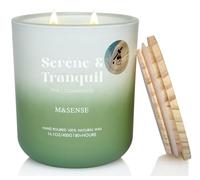 M&SENSE Candele Profumate Soia Pino Cedro |400g, Fragranza Legnosa e Balsamica 80 Ore, Candela per Ambienti Rustici, Regalo Naturale per Appassionati di Trekking e Chalet