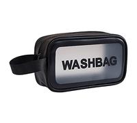 M Set beauty case con borsa per il trucco da viaggio multifunzionale impermeabile PVC borse specchio, Nero , taglia unica