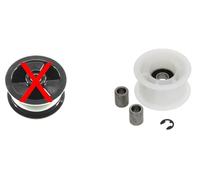 M SHOP ITALIA Kit Modifica Puleggia Asciugatrice compatibile con Bosch Siemens Rex Electrolux Aeg, Bianco, con Rullo e Componenti art.484000008521