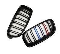 M Style Front Grille Compatibile con 3 Serie F30 F31 F35 2012-2019 Modelli - Gloss Black Double Slat Design