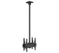 M Supporto Da Soffitto Pro Per TV Doppio, 2x 32" A 75" - 7350073738892
