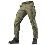 M-Tac Aggressor Flex Tactical Cargo - Pantaloni cargo da uomo, resistenti, tessuto ripstop, con ginocchia rinforzate, vestibilità elasticizzata, 38W x 32L