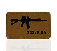 m-tac ar-15 Tactical morale patch Lazer Cut Hook Fasteners, Black / Coyote