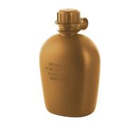 M-Tac Borraccia militare da 1 l, senza BPA, resistente, per esterni, campeggio e sopravvivenza, leggera, lavabile in lavastoviglie, adatta al microonde, colore: marrone coyote