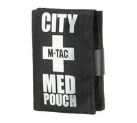 M-Tac City Med Pouch Hex Tactical Primo soccorso con Velcro, Borsa Medicina Compatta per Esterni Militari & Uso Quotidiano 3 Scomparti con Passanti in gomma, Poliestere Resistente, Nero