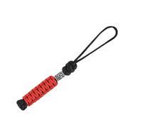 M-Tac Cordino Paracord Temblak - Filo per coltelli realizzato a mano con perline scandinave, robusto e versatile per EDC e outdoor, nero/rosso, argento, S