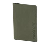 M-Tac Cover per passaporto in composito polimerico di alta qualità - Protezione RFID, con slot per carte di credito, elegante logo esagonale e goffratura "Passport" - perfetta per vestibilità classica