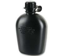 M-Tac Mensa militare da 1 l, borraccia da 1 l, per viaggi, campeggio, escursionismo, colore: nero