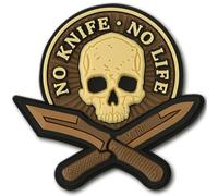 M-Tac Morale Patch No Knife No Life PVC 3D Military Tactical (Coyote)