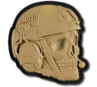 M-Tac Morale Toppe 3D PVC - Tattico Operatore Cranio Militare Gancio Fasteners (Coyote)