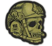 M-Tac Morale Toppe 3D PVC - Tattico Operatore Teschio Militare Gancio di Fissaggio (Verde)