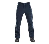 M-Tac Pantaloni tattici softshell da uomo, invernali, caldi pantaloni cargo militari, impermeabili e antivento, traspiranti, per attività all'aria aperta, con pile, softshell da trekking, blu scuro