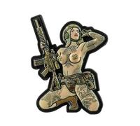 M-Tac Patch in PVC 3D Tactical Girl №1 Scandinavik, Pin-Up Girl con tatuaggi vichinghi, Valknut & Aegishjalmur, 9 x 7,5 cm, fissaggio in velcro per attrezzature tattiche e vestiti, accessori militari