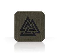 M-Tac Valknut Morale Patches Militare tattico Lazer Cut Viking Norse, Ranger Green - Black