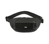 M-Tac Waist Bag Black - Marsupio da città con cinturino regolabile, scomparto principale e tasca con cerniera, nero, Nero , 15/25/10 cm, Borsa in vita